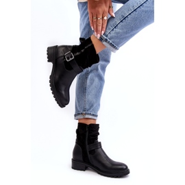 Erynn Bottines plates avec boucle pour femme, noir le noir 2