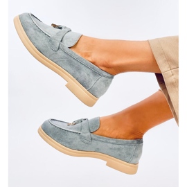 Seastar Mocassins femme en daim bleu 5