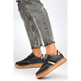 Chaussures de sport à semelle épaisse pour femmes, noires, A185B beige 2 Chaussures de sport à semelle épaisse pour femmes, noires, A185B beige 2