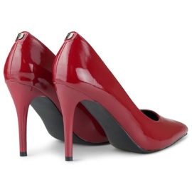 Escarpins à bout pointu vernis rouge GD-FL59R 3
