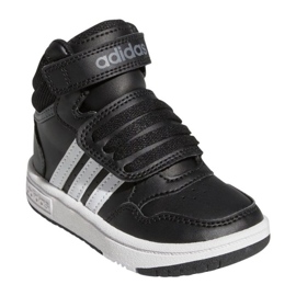 Chaussures Adidas Hoops Mid avec Velcro GW0408 chaussures de sport noires 1