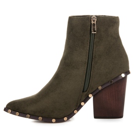 Vices Bottes Avec Fleur Brodée vert 6