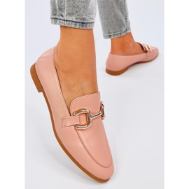 Mocassins à chaîne couleur chair pour femmes rose 2 Mocassins à chaîne couleur chair pour femmes rose 2