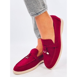 Mocassins femme vin rouge 1