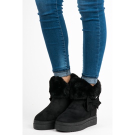 Vices Bottes de neige sur la plate-forme le noir 1 Vices Bottes de neige sur la plate-forme le noir 1