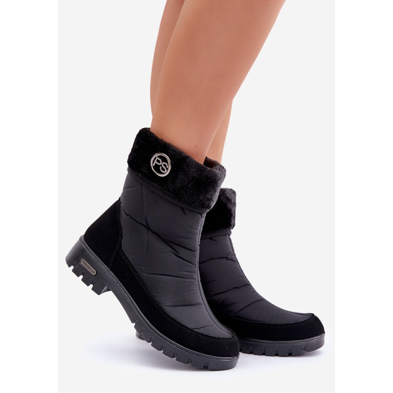 Bottes de neige isolées à la mode pour femmes Progress PROGJ-21-13 Noir 1
