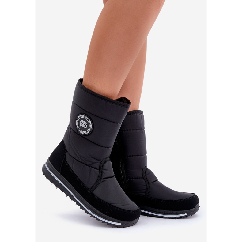 Bottes de neige pour femme avec fermeture éclair Progress PROGJ-21-09 Noir le noir 1