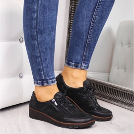 Chaussures en cuir Helios W H334 noir brillant le noir 4