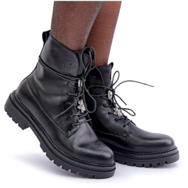 Bottines isolées avec épingles à laçage, noir le noir 10