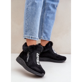 Baskets Bottines Avec Fourrure Pour Femme, Noir le noir 2
