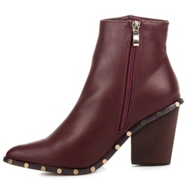 Vices Bottes bordeaux élégantes rouge 2