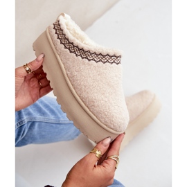 Bottes de neige à plateforme en peau de mouton Leaniella beige clair avec fourrure 2