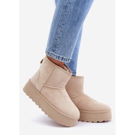 Bottes de neige à plateforme pour femmes, beige clair 1 Bottes de neige à plateforme pour femmes, beige clair 1