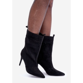 Bottes noires à talons hauts le noir 1