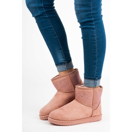 Bottes de neige roses 2