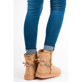 Vices Bottes de neige en fourrure à paillettes brun 6