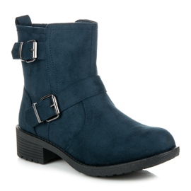 Vices Bottes avec une boucle décorative bleu 3