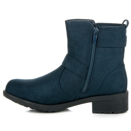 Vices Bottes avec une boucle décorative bleu 4