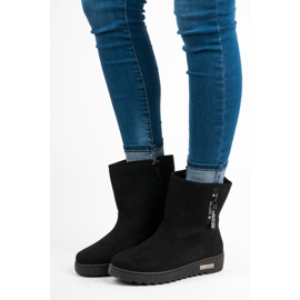 Super Me Bottes de neige fermées par une fermeture éclair le noir 2