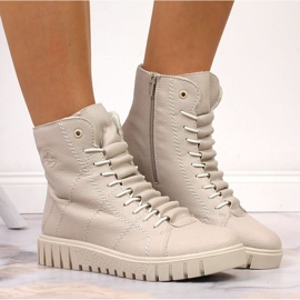 Rieker W RKR279C bottes à plateforme isolées, beige 7