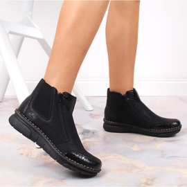 Bottes confortables avec fermetures éclair isolées Rieker W RKR555 le noir 3