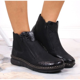 Bottes confortables avec fermetures éclair isolées Rieker W RKR555 le noir 4
