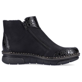 Bottes confortables avec fermetures éclair isolées Rieker W RKR555 le noir 8