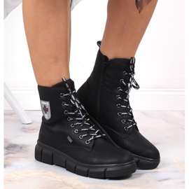 Bottes confortables imperméables Rieker W RKR557 le noir 3