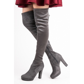 Vices Cuissardes en daim gris foncé 1