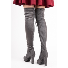 Vices Cuissardes en daim gris foncé 2