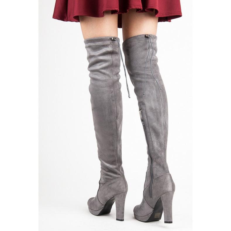 Vices Cuissardes en daim gris 2