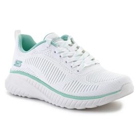 Chaussures Skechers Bobs Squad Chaos Parallel Lines W 117212-OFWT blanche 5