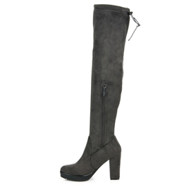Vices Cuissardes en daim gris 4