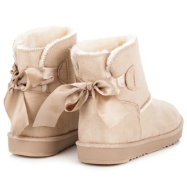 Bottes de neige avec un arc brun 3