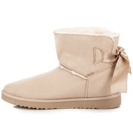 Bottes de neige avec un arc brun 2