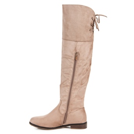 Juliet Bottines beiges avec un liseré 2