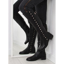 Bottes cavalières à clous noir PE115P noir le noir 4