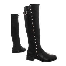 Bottes cavalières à clous noir PE115P noir le noir 3
