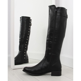 Bottes cavalières à clous noir PE115P noir 2