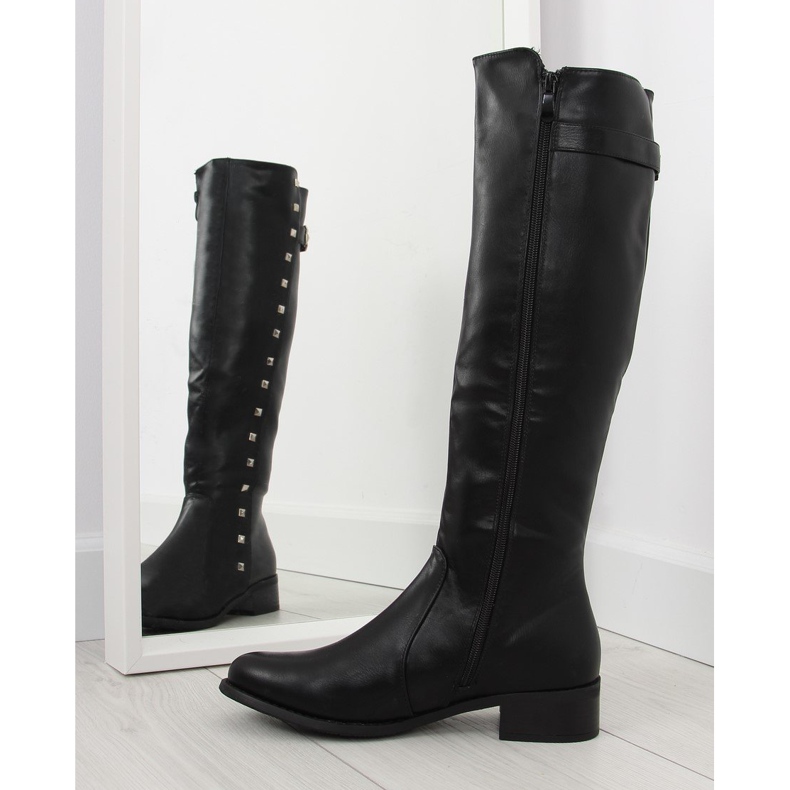 Bottes cavalières à clous noir PE115P noir le noir 2