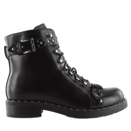 Bottes noires à clous ae82p noir cuivre 1