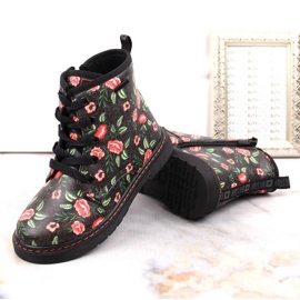 Bottes chaudes Big Star Jr INT1884 fleurs le noir 3