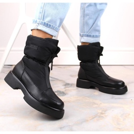 Bottes avec fermeture éclair isolées Big Star W INT1928 noir le noir 3