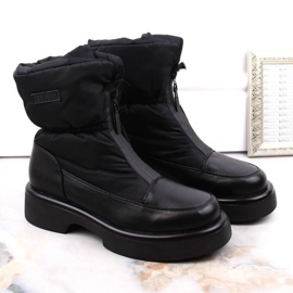 Bottes avec fermeture éclair isolées Big Star W INT1928 noir le noir 4