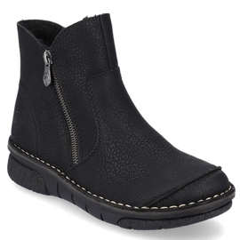 Bottes isolées confortables Rieker W RKR612 noir le noir 9