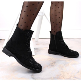 Bottines avec zircons Potocki W WOL176 noir le noir 4