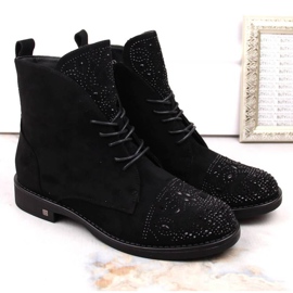 Bottines avec zircons Potocki W WOL176 noir le noir 5