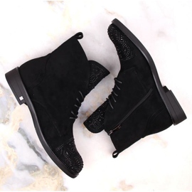 Bottines avec zircons Potocki W WOL176 noir le noir 6