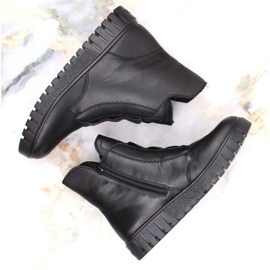 Bottes en cuir isolées confortables Rieker W RKR619 noir le noir 5