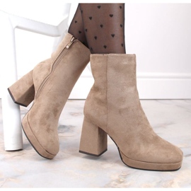 Bottines en daim Jezzi W JEZ411B, beige 3